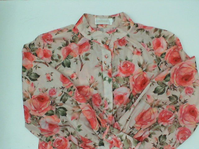 Women's pink long dress with pink floral pattern Women's pink long dress with pink floral pattern