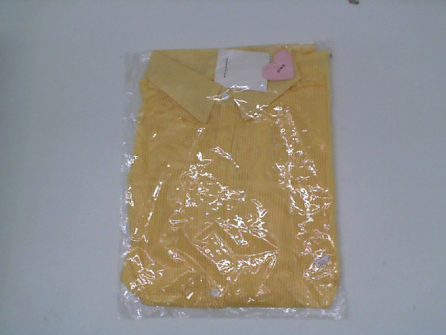 Yellow long-sleeved shirt with white stripes Yellow long-sleeved shirt with white stripes
