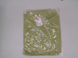 Green long-sleeved shirt with white stripes 