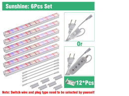 110-277V LED Grow Light Full Spectrum Waterproof Indoor Plant Light 6pcs