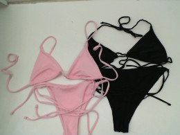 Set of 2 Black and pink bikini swimsuit 