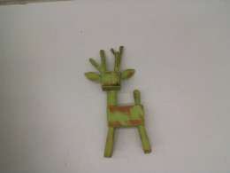 Green wooden toy deer 