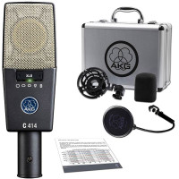 AKG Set in a suitcase. 1 Microphone + mount + soft pad + noise suppressor, not new