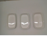Set of 3  White French Fries Plate