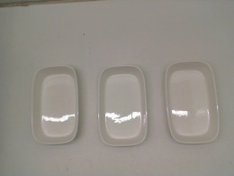 Set of 3 White French Fries Plate Set of 3 White French Fries Plate