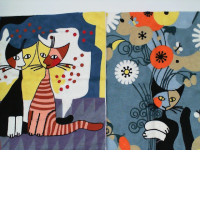 Set of 2 Cat pattern pillowcase 