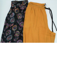 Set of 2 Women's fashion black and orange pants 