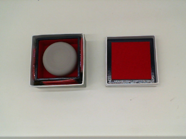 Green soap in a red box Green soap in a red box