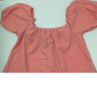 Pink off-shoulder wide neck long dress