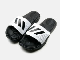  Adidas Alphabounce Slippers Synthetic Sandals 'White Black' FZ0388 - Jordan 1