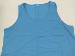 Blue sleeveless long dress 