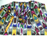 Rainbow pattern hooded long coat