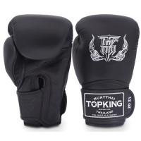Top King "Super" Boxing Gloves Thai Boxing Black