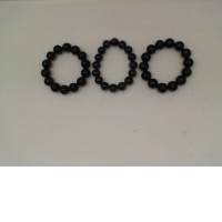 Set of 3 Blue and black beaded bracelet 