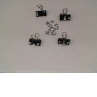 Set of 4 Black paper clips for handmade decoration 
