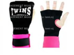 Set of 2 Thailand authentic Twins no need to ask for hand wraps hand bandages boxing gloves hand guards Muay Thai boxing pink