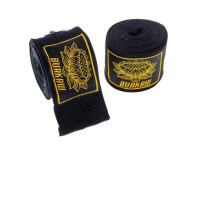 Set of 6 White Lotus Hand Wrap, Black