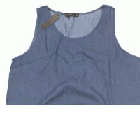 Women's sleeveless denim long dress 