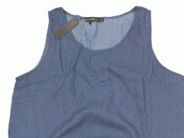 Women's sleeveless denim long dress Women's sleeveless denim long dress