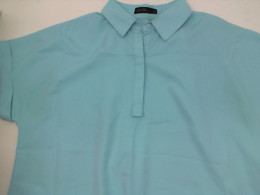 Women's short-sleeved light blue long dress Women's short-sleeved light blue long dress