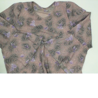 Women's long sleeve gray blue pattern dress Women's long sleeve gray blue pattern dress