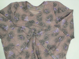 Women's long sleeve gray blue pattern dress 