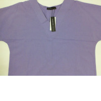 Women's short-sleeved V-neck light purple long dress Women's short-sleeved V-neck light purple long dress