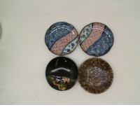 Set of 4 Coffee cup saucer with pattern 