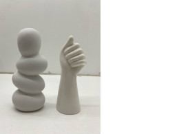 Set of 2 White vase 