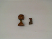 Set of 2 Wood carvings for decorating desks