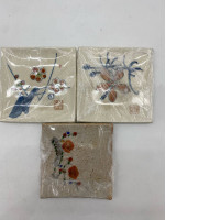 Set of 3 Small Japanese pattern saucer