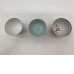 Set of 3 White Chinese teacup with pattern 