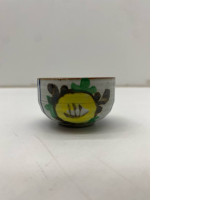 Chinese teacup in blue and white with floral patterns Chinese teacup in blue and white with floral patterns