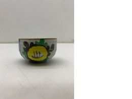 Chinese teacup in blue and white with floral patterns 