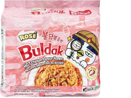 Samyang Hot Chicken ROSE Flavour Buldak Ramen Noodles - ROSE 140g (Pack of 5)