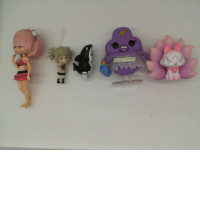 Set of 5 Anime cartoon figures 