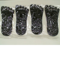 Set of 4 Black split toe running socks 