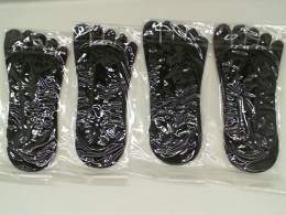 Set of 4 Black split toe running socks 