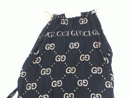 Women's Black Gold Pattern Sleeveless Long Dress 