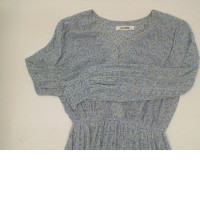 Women's Mint Green Floral Long Sleeve Dress 