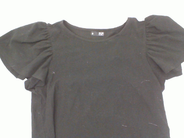 Women's Black Wide Short Sleeve Round Neck T-Shirt Women's Black Wide Short Sleeve Round Neck T-Shirt