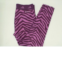 Pink running long pants with purple pattern 