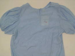Women's blue wide neck shirt 