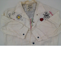 White denim jacket coat White denim jacket coat