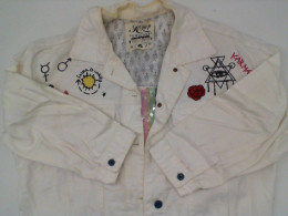White denim jacket coat White denim jacket coat