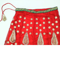Long red skirt with gold pattern Long red skirt with gold pattern