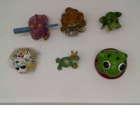 Set of 6 Ceramic frog for home decoration