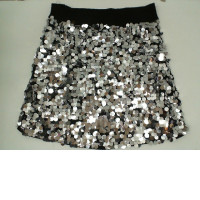 Silver short skirt 