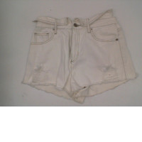 Women's white denim shorts