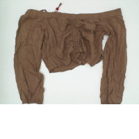 Women's brown off-shoulder top 